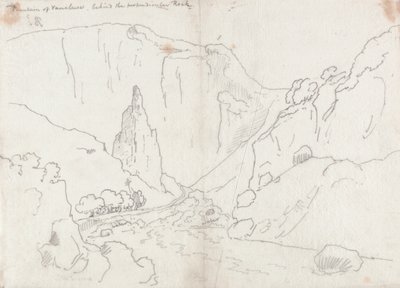 Fountain of Vaucluse, Behind the Perpendicular Rock by John Robert Cozens